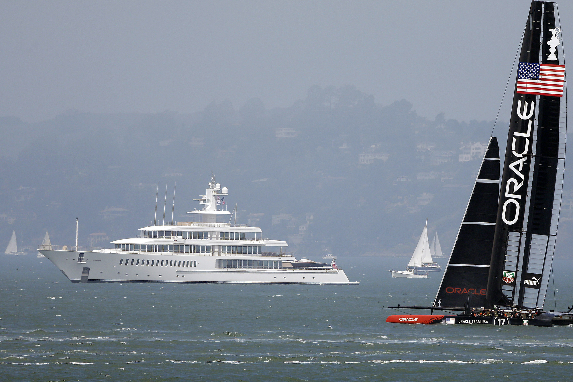 British Activists Rename Larry Ellison’s $160 Million Yacht ‘The Trump Propagandist’